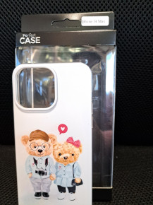 Луксозен силиконов гръб ТПУ Perfect Case за Apple iPhone 14 Pro Max 6.7 Bear boy and girl 